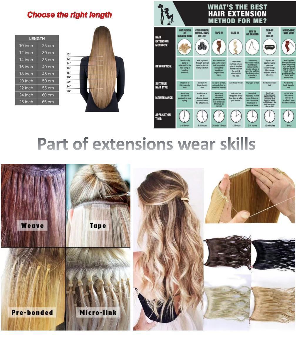 9% off Discount Seamless Length Professional Cuticle Remy Human Thinnest Hair Hand Tied Weft Extension to UK