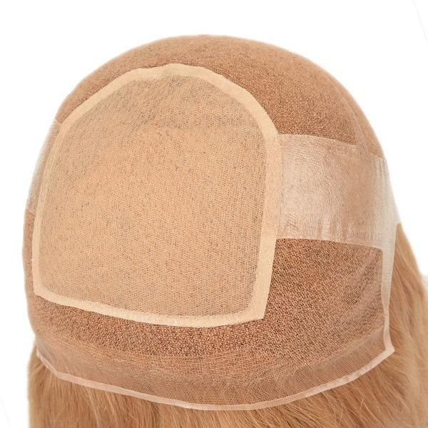Silk Top Lace Wig Long Blond Color High Quality Human Hair Replacement for Women