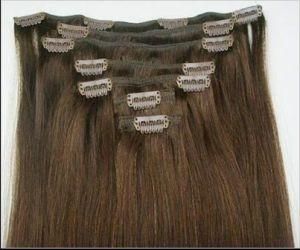 Natural Remy Human Hair Clips in Hair Weft, Hair Weaving