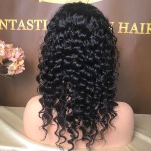 Best Sales Virgin Hair Deep Wave Lace Frontal Wig in Pre-Pluck Natural Hair Line with Factory Price Fw-002