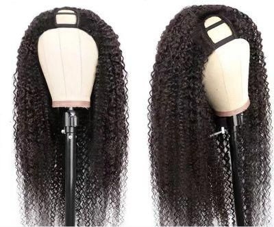 Cheap Glueless 150% Density U Part Human Hair Wigs for Black Women, U Part Human Hair Wig, Curly U Part Wigs