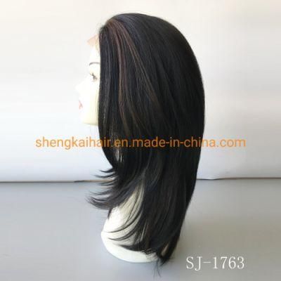 Wholesale Natural Looking Good Quality Handtied Heat Resistant Fiber Women Lace Front Wigs 625