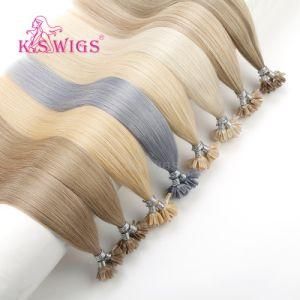 Nail Hair Extension Indian Keratin Human Hair Extension