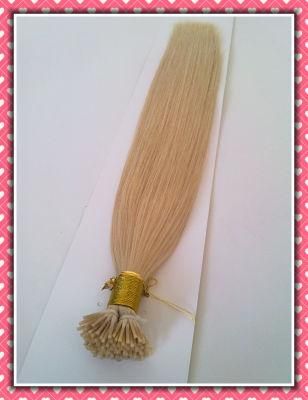 High Quality 100% Human Hair Pre-Bonded Hair Extension I-Tip 20&quot; Blonde Color 0.8g/Strand
