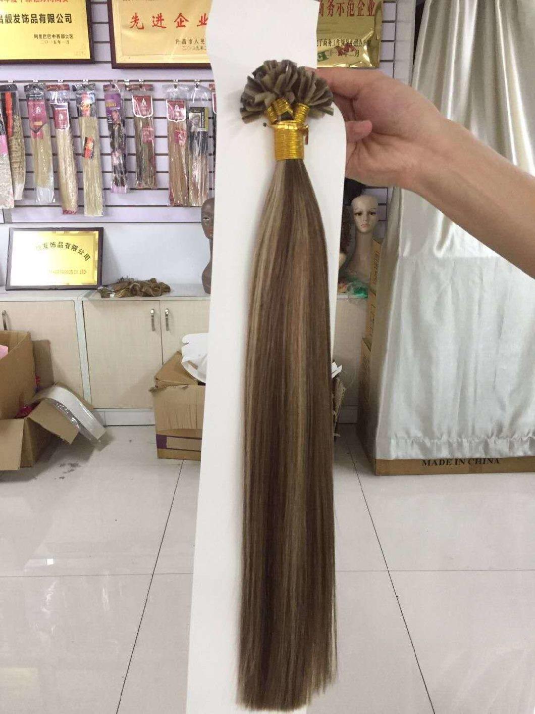 100%Brazilian Virgin Human Hair U Tip Pre-Bonded Hair Extensions