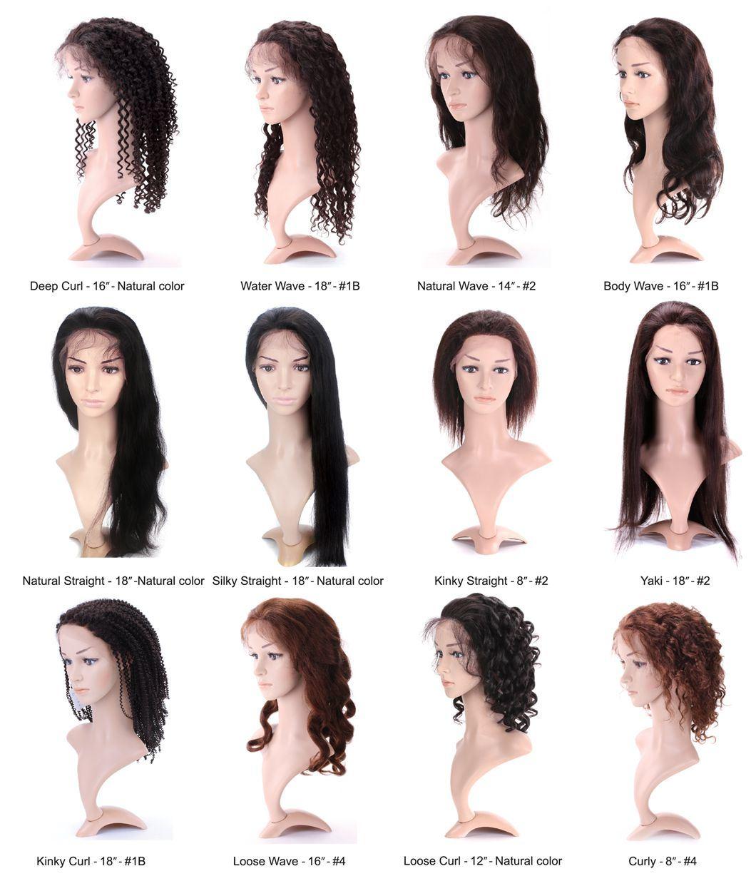 Stock for Immediate Shipment 100% Remy Human Hair Straight Brown Full Lace Wig for Lady