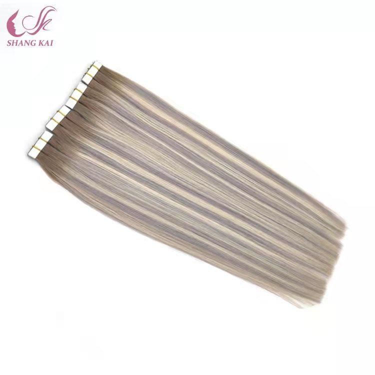 Best Quality Balayage Color Russian Virgin Hair Tapes Natural Hair