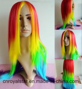 Hot Selling My Little Pony Color Curly Long Cosplay Hair Wig