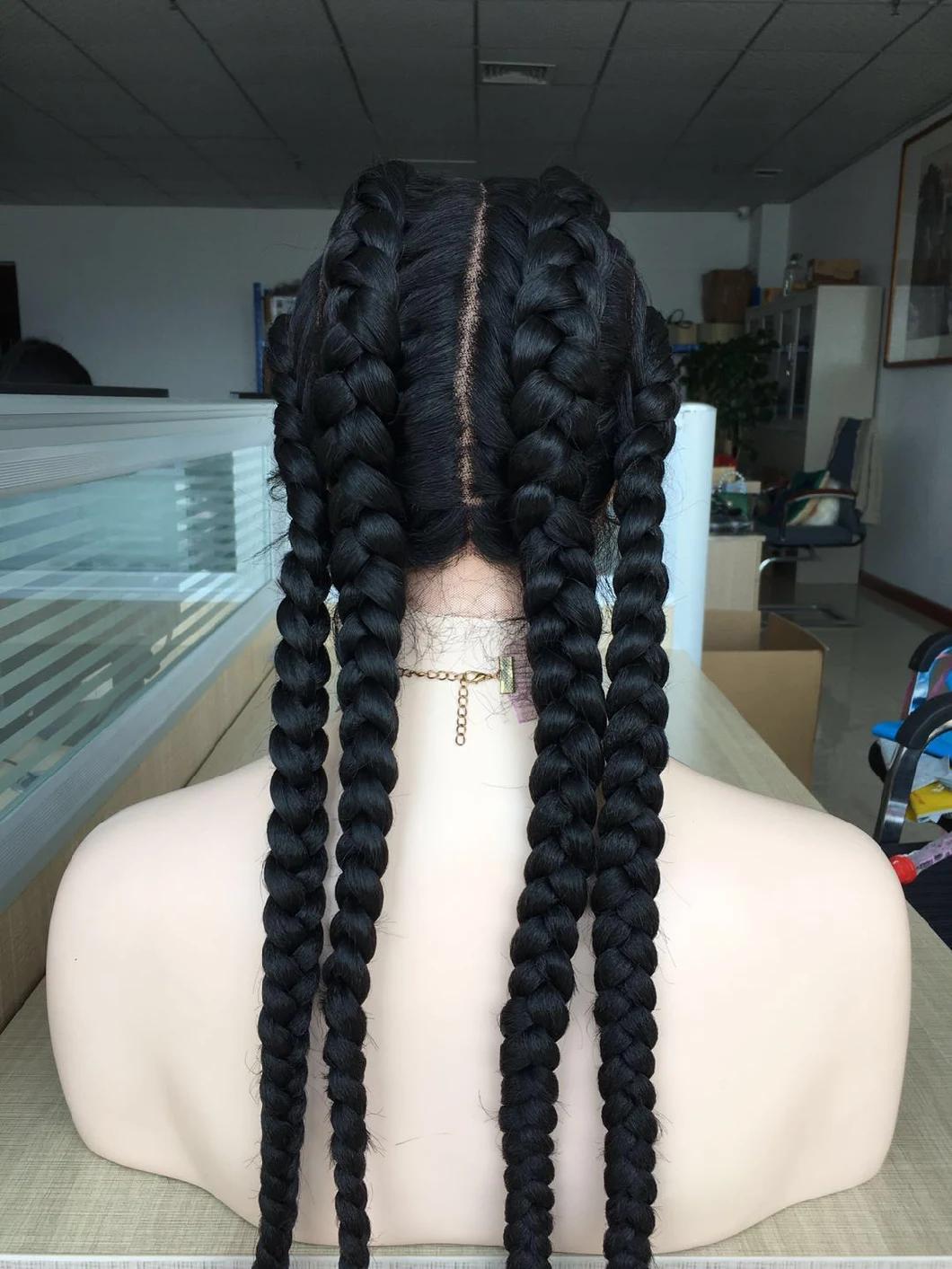 Hot Sell Braid Cheap Hair Lace Front Synthetic Hair Wigs Vendor