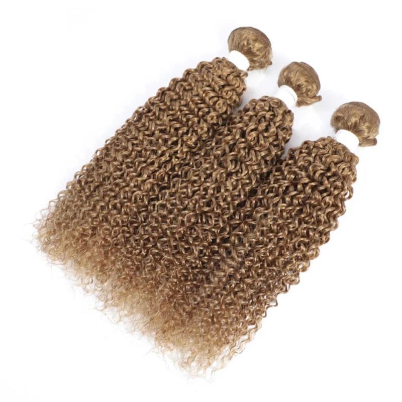 Brazilian Kinky Curly Human Hair Bundles 100% Human Hair Weave Bundles Blonde Brown Remy Hair Bundles