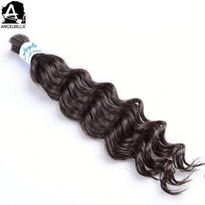 Angelbella Natural Human Hair Branding 1b# Deep Wave Remy Hair Bundles