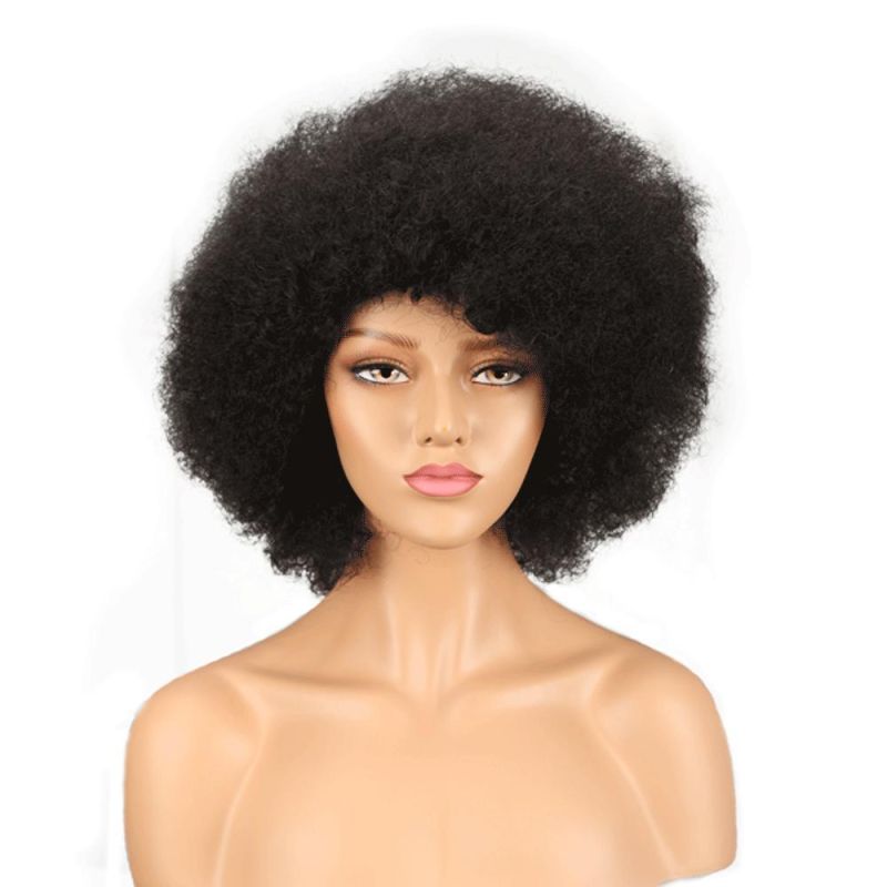 Kbeth Afro Kinky Curly Full Lace Wig Brazilian Lace Wigs for Women Customized Preplucked Bleached Knots Human Hair Ladies Wig with Baby Hair