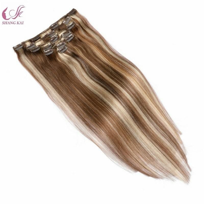 European Clip in Human Hair Extensions Piano Color Hair Long Hair