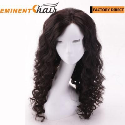 Stock Wig Natural Black Wavy Human Hair Lace Front Wig