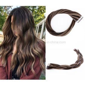 Professional Salon Grade with No Tangle Remy Human Natural Hair Piano #3/12 Tape Hair Extensions