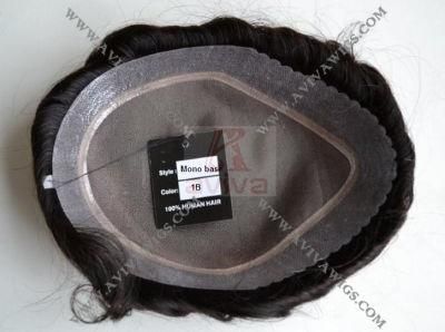 Top Mono Base Human Hair Toupee (AV-TP05A)