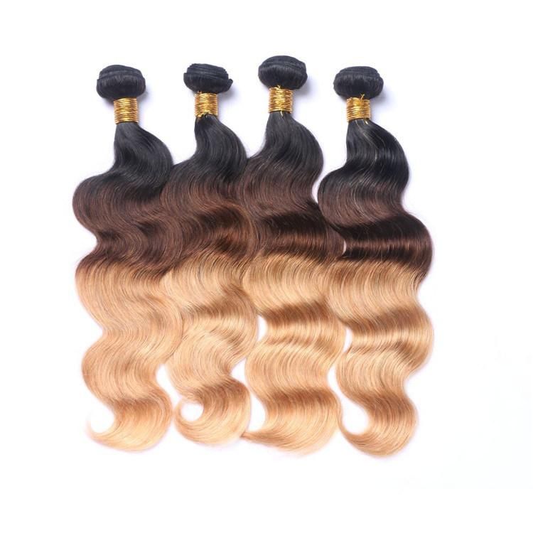 Kbeth Ombre Hair Weave for Black Ladies 2021 Fashion 11A Custom Accept 613 Brown Two Tone 18inch Body Wave Human Hair Bundles Ready to Ship