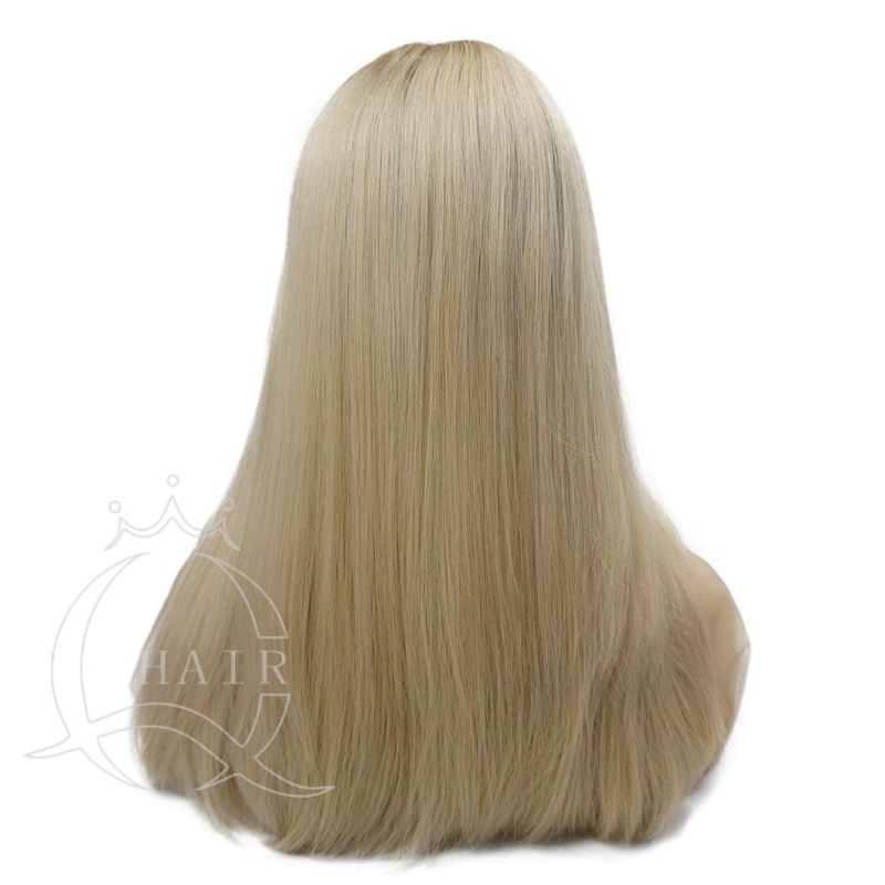 Fast Shipping High Quality Human Virgin Hair Made Blonde Lace Wigs Lace Top Wigs Lace Front Wigs for White Women with Beauty or Medical Use