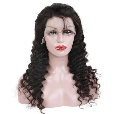 New Fashion 180 Density Deep Wave Remy Human Hair Wig Brazilian Hair Lace Frontal Wig
