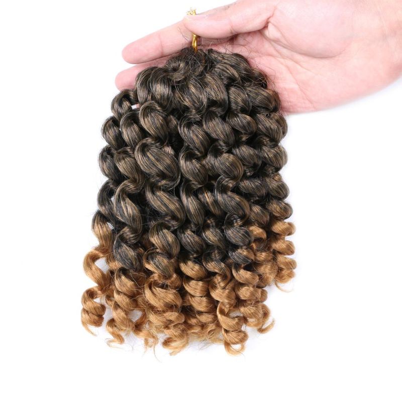 High Temperature Fiber Crochet Braiding Hair Synthetic Wand Curl Hair Extension