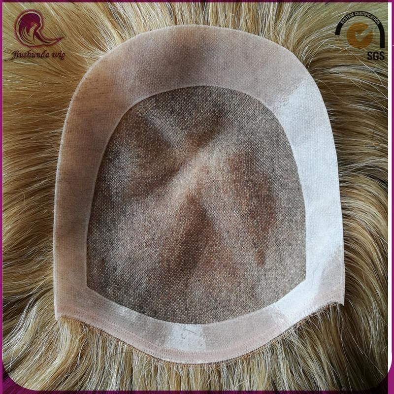 Soft Hair and Mono Lace+PU Base Blonde Hair Toupee/Hair Pieces