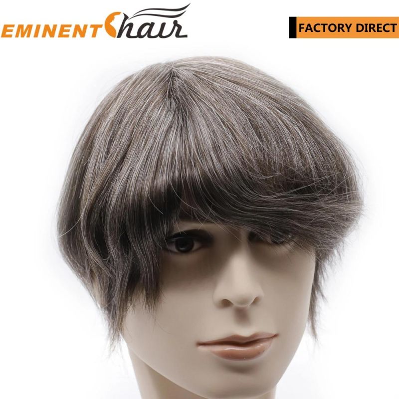 Natural Hair Line Stock Skin Remy Hair Replacement for Men