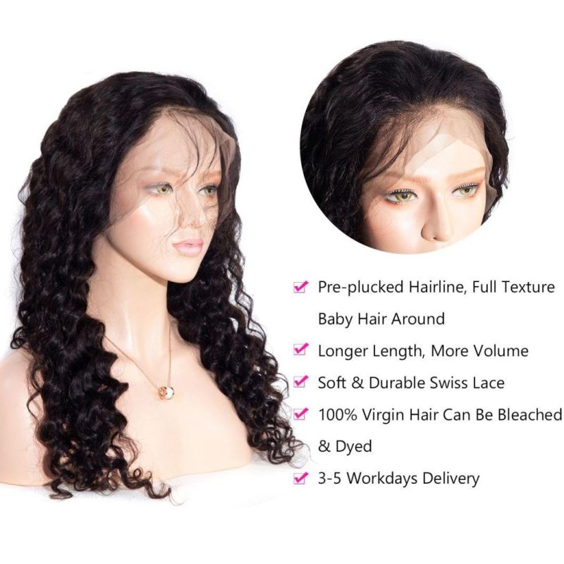 13X6 Lace Front Wig Loose Deep Wave Virgin Human Hair Wigs 180% Density