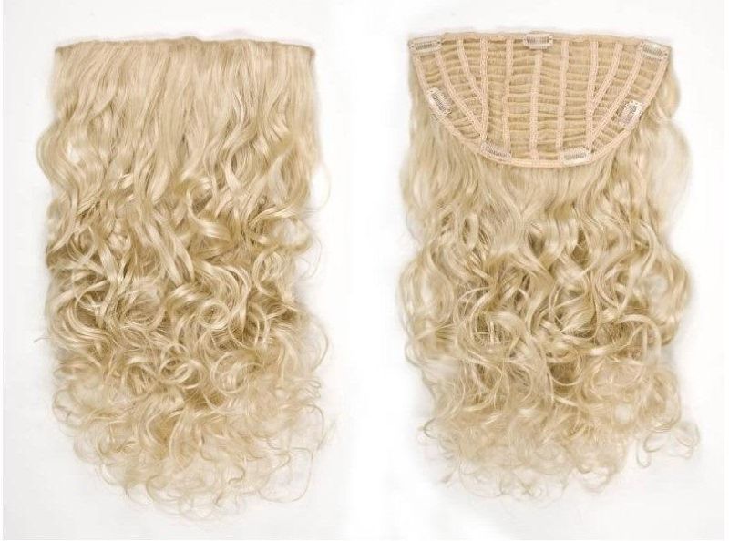 Clip in Half Wig Hairpieces Virgin Hair Clip on Hair Extensions (AV-HW00-26)