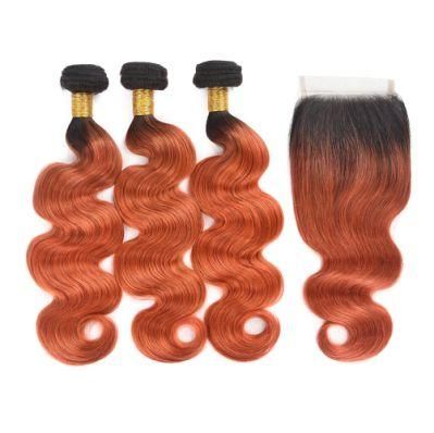 Ombre 1b/350 Brazilian Body Wave Bundles with Closure