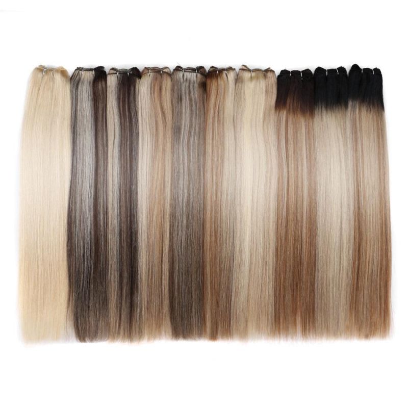 Top Grade Hot Sale Balayage Color Remy Human Hair Weft Extension