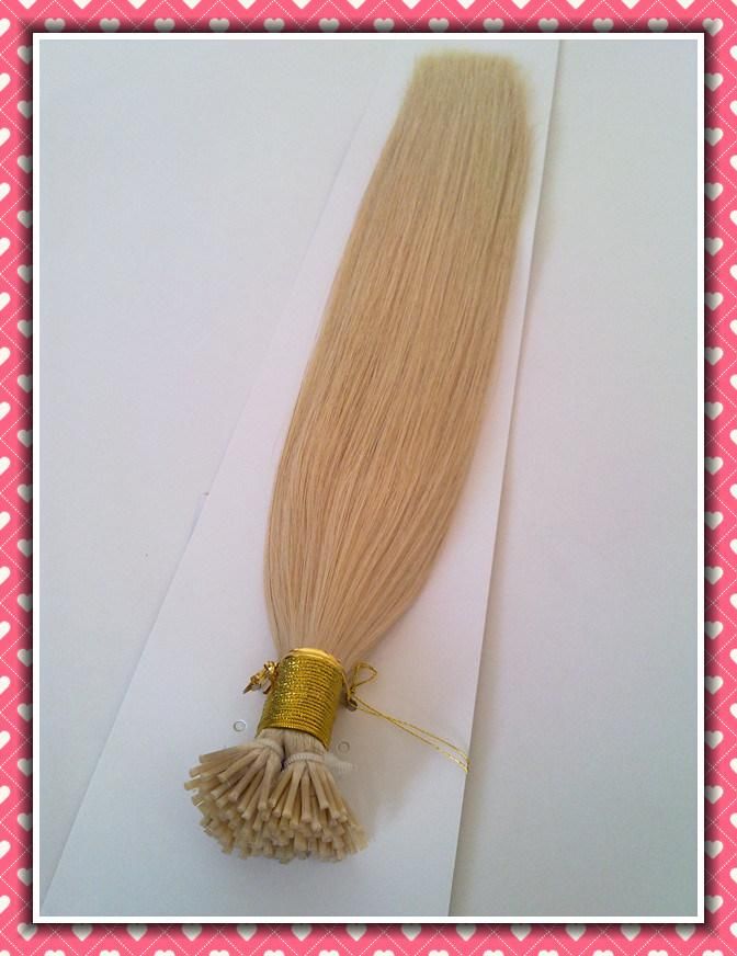 High Quality 100% Human Hair Pre-Bonded Hair Extension I-Tip 20" Blonde Color 0.8g/Strand