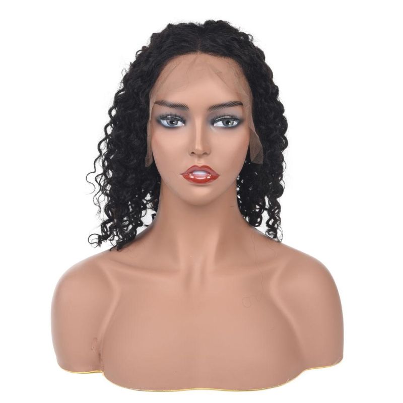 Curly Human Hair Lace Front Wigs 150% Density Pre-Plucked with Baby Hair