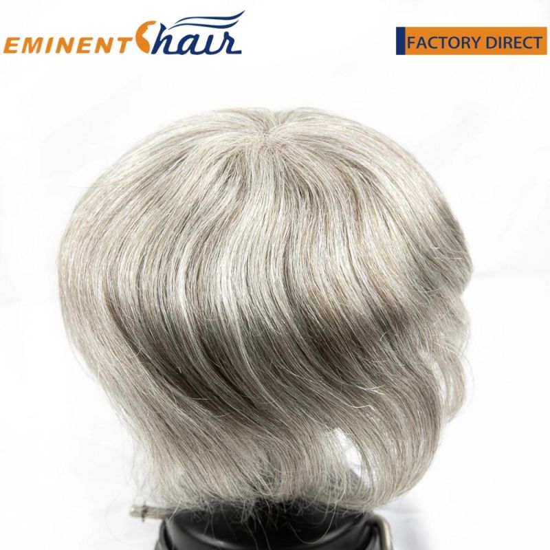 Factory Direct Natural Fine Mono Base Human Hair Toupee with Folded Lace Front Baby Hair