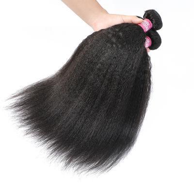 Kbeth 100% Cuticle Aligned Virgin Brazilian Yaki Straight Bundle Deal Mink Human Hair Extensions Kinky Straight Weft Wholesale