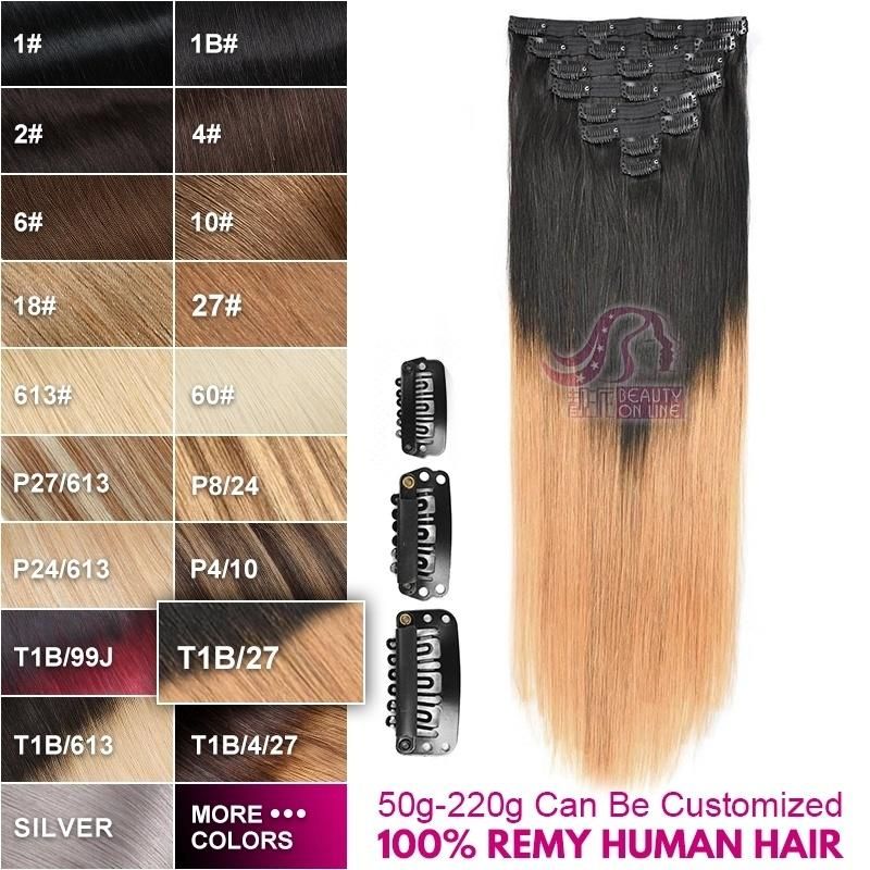 Top Selling Products in USA/Europe Indian Remy Clip in Hair Extensions