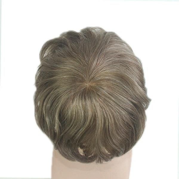 PU Coating with Double Split Knots All Over Human Hair Replacement System