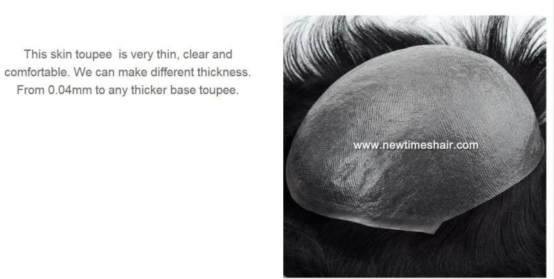 Full Skin Base Super Thin High Quality Men′s Wigs