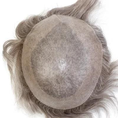 Transparent Thin Skin with PU Gauze Around Men&prime;s Hair Toupee