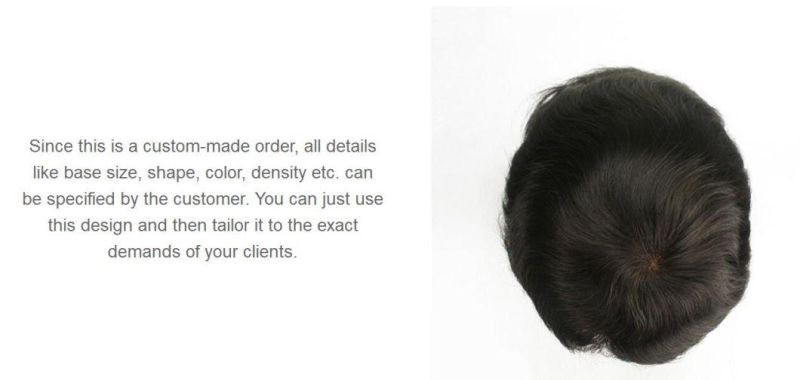 Men′s Invisible Knots Hair Piece - Most Comfortable Hair Piece - Full Lace Wigs