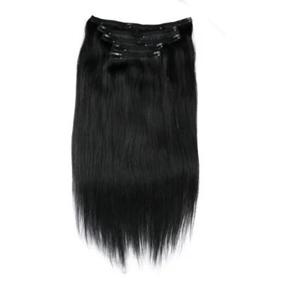 5PCS/Set 14 Clips Wholesale Human Hair Raw Remy Cuticle Clip Hair Extensions