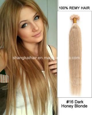 Two Tones Keratin Human Hair Extensions Natural Human Hair Extensions