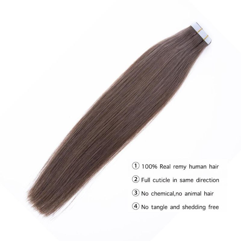 Remy Human Hair Extensions 2g/Stand 20PCS/Pack Tape Hair Skin Weft Virgin Hair