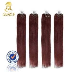 Indian Remy Human Hair Extension Micro Loop Ring Hairs Extensions #33 Red Color 6A Silky Straight Wholesale