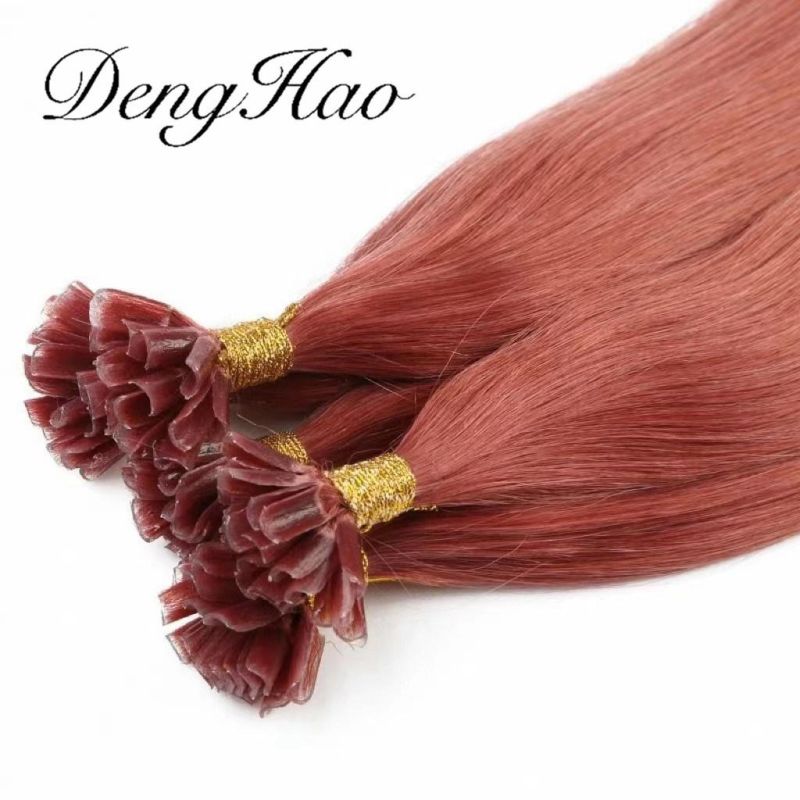 Wholesale Top Quality Prebonded Human Russian Hair I V U Flat Tip Keratin Hair Extensions