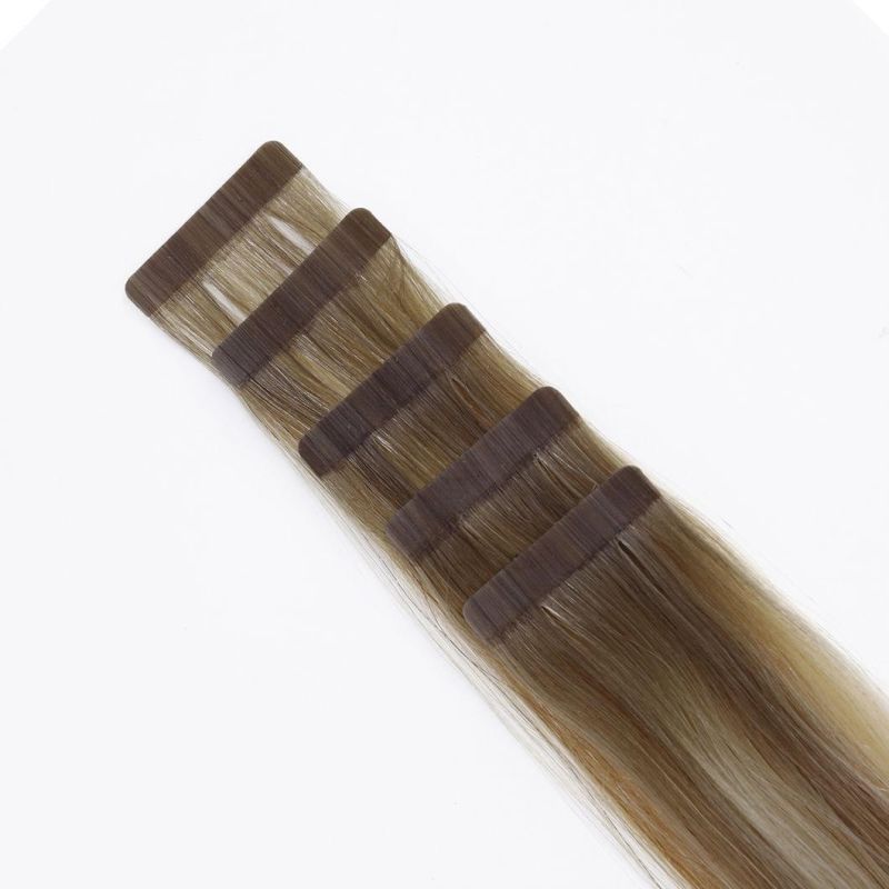 Hair for Woman Tape in Human Hair Extensions 40PCS European Remy Straight adhesive Extension Tape on Hair