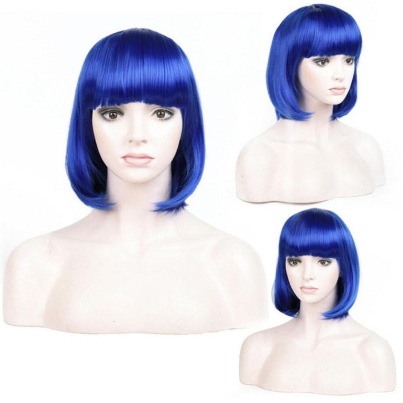 Custom Colorful Cosplay Straight Front Full Lace Hair Hairpiece Wig