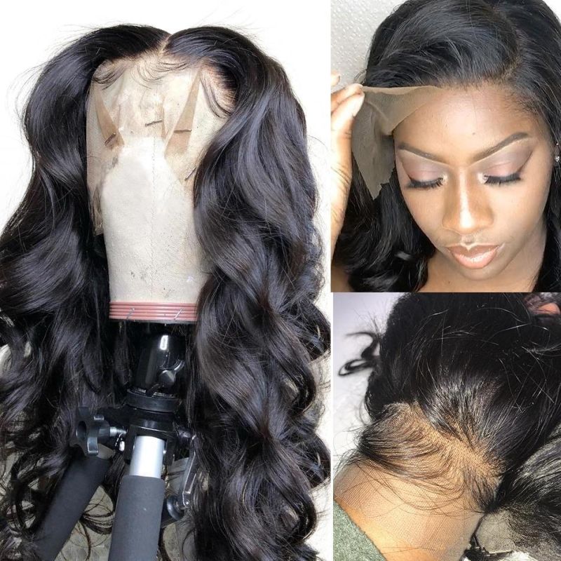 Afro Kinky Curly Brazilian Human Hair Swiss HD Film African American Lace Frontal Wigs for Black Women