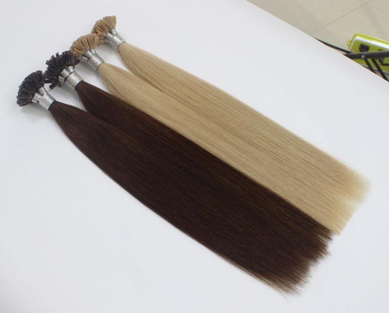 U-Tip Extensions Brazilian Straight Human Hair Bundles Brown Blond Color Remy Human Hair Extensions