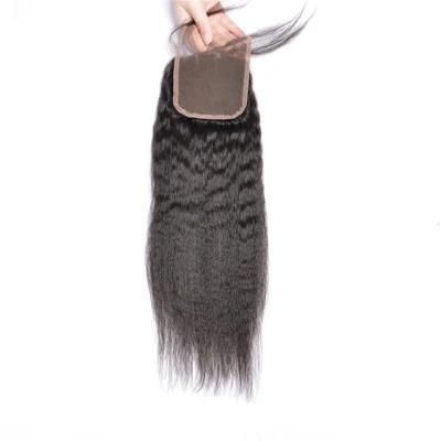 Kbeth Yaki Straight 5*5 Transparent HD Lace 14 Inch Closure Cheap Price Toupees From China Xuchang Factory in Stock
