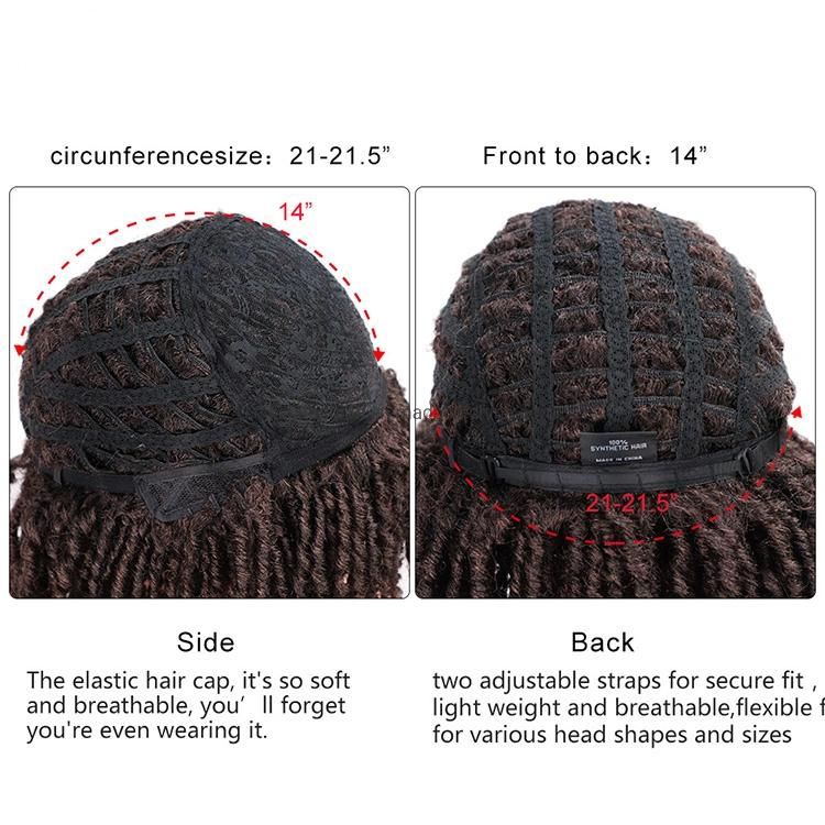 Short Synthetic Fiber for Women 14 Inch Soft Dreadlocks Hair Crochet Braids Wig